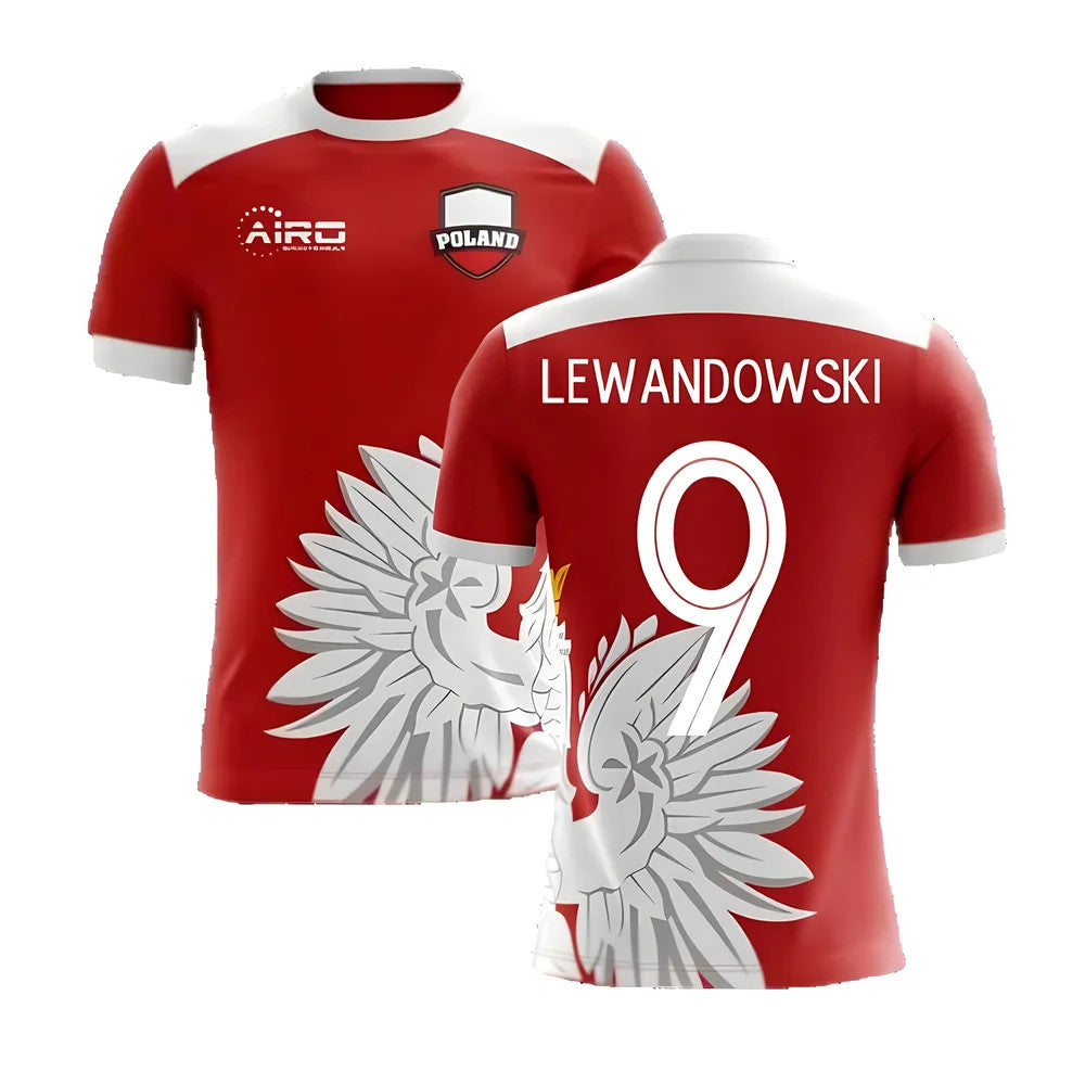 2025-2026 Poland Away Concept Football Shirt (Lewandowski 9) - Kids_3