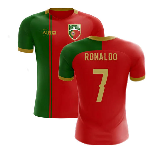 2025-2026 Portugal Flag Home Concept Football Shirt (Ronaldo 7) - Kids_4