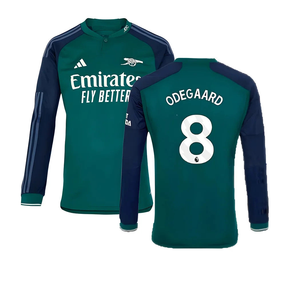 2023-2024 Arsenal Long Sleeve Third Shirt (Odegaard 8)_4
