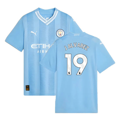 2023-2024 Man City Home Shirt (Kids) (J ALVAREZ 19)_4