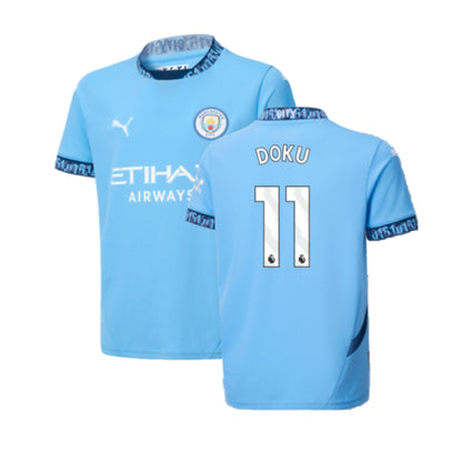 2024-2025 Man City Home Shirt (Kids) (Doku 11)_4