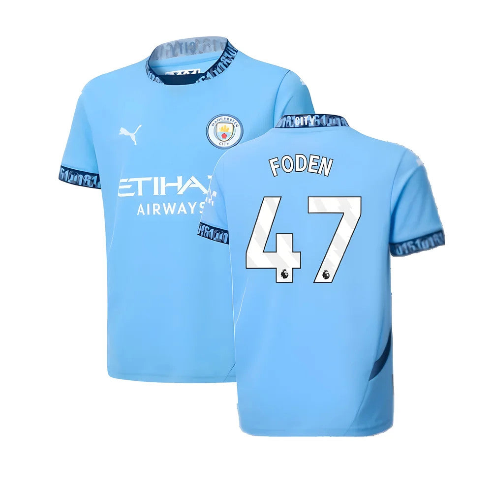 2024-2025 Man City Home Shirt (Kids) (Foden 47)_4