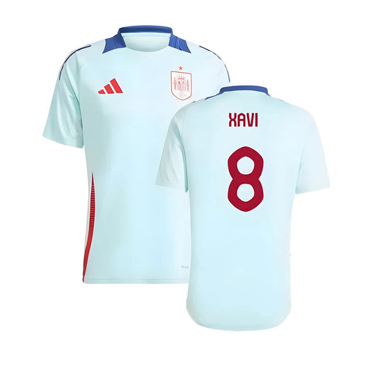 2024-2025 Spain Training Jersey (Halo Mint) (Xavi 8)_4