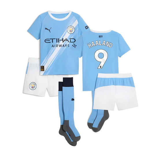 2025-2026 Man City Home Mini Kit (Haaland 9)_4