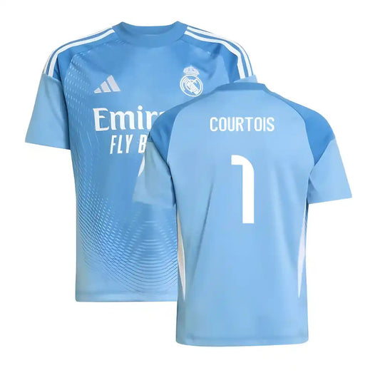 2025-2026 Real Madrid Home Goalkeeper Shirt (Blue) - Kids (Courtois 1)_2