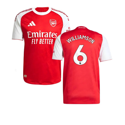 2025-2026 Arsenal Authentic Home Shirt (Williamson 6)_6