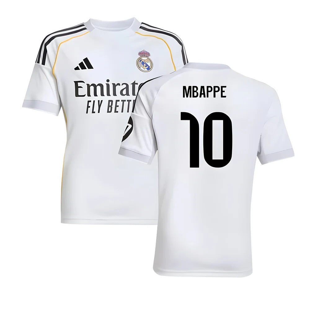 2025-2026 Real Madrid Home Shirt (Kids) (Mbappe 10)_5