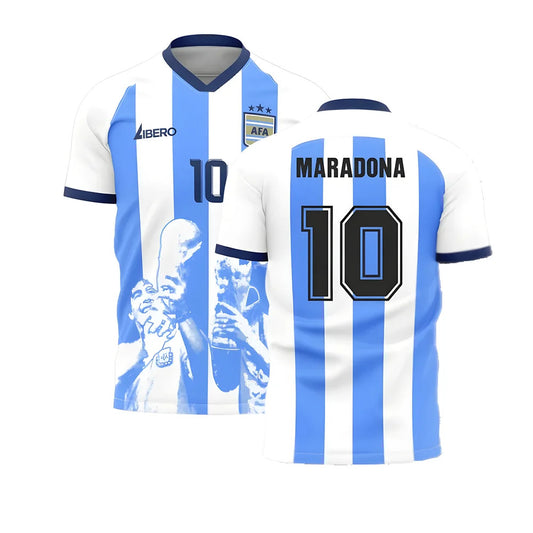 Messi x Maradona Argentina World Cup Tribute Shirt (MARADONA 10)_0