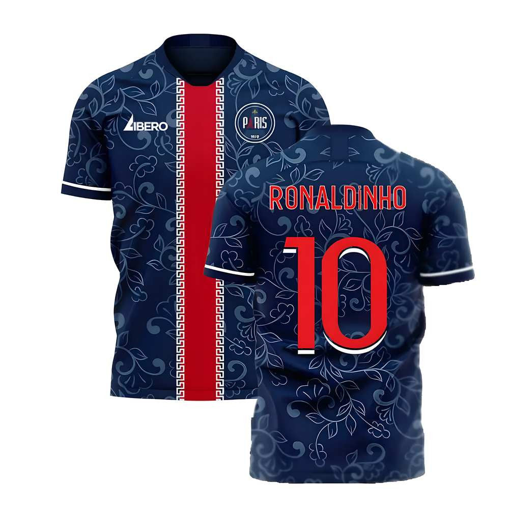 Paris 2025-2026 Home Concept Football Kit (Libero) (RONALDINHO 10)_0