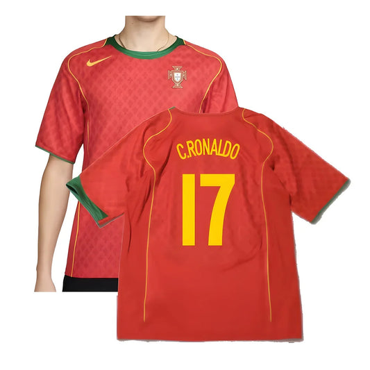 Portugal 2004 Reissue Home Shirt (C.Ronaldo 17)_0