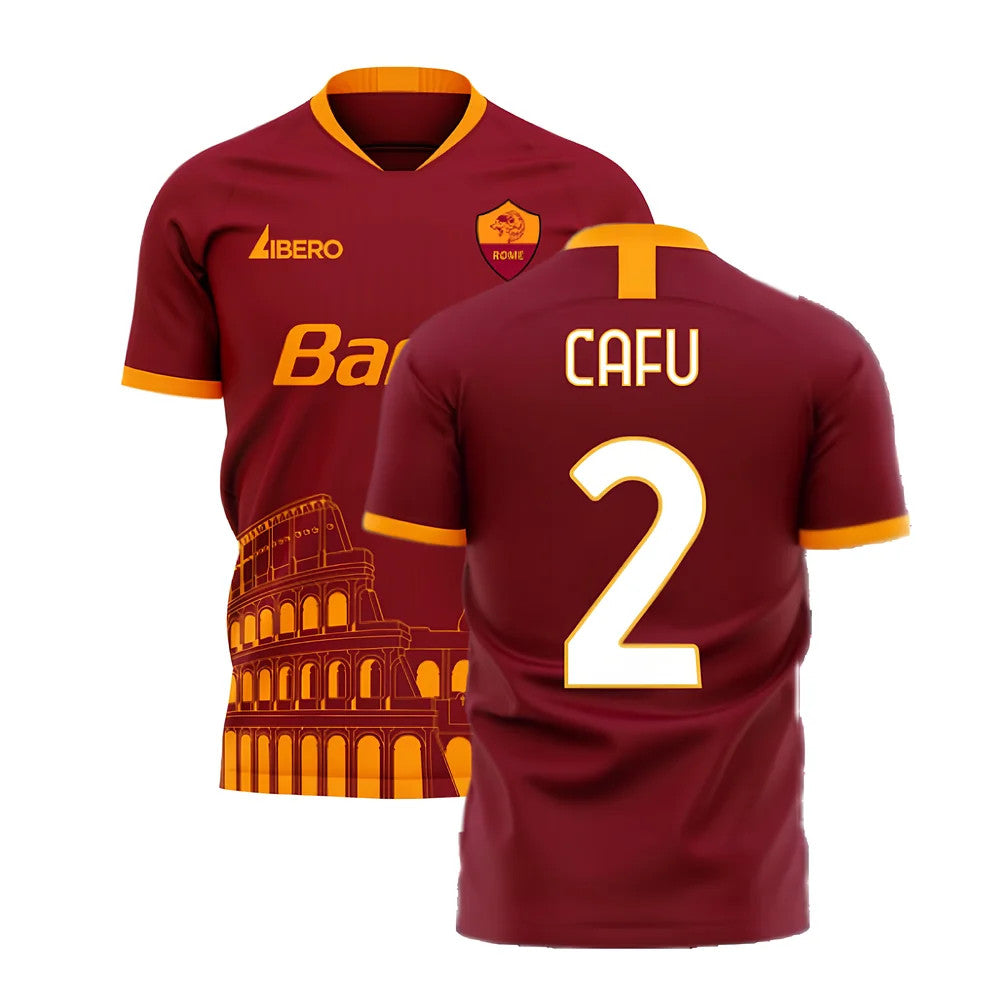 Roma 2025-2026 Home Concept Football Kit (Libero) (CAFU 2) – Shop.Footy.com