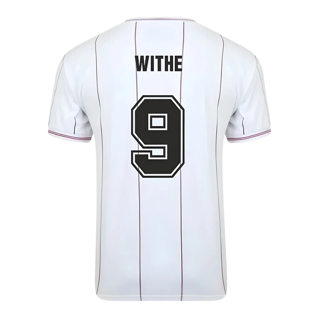 Score Draw Aston Villa 1982 Euro Final Retro Football Shirt (Withe 9)_0