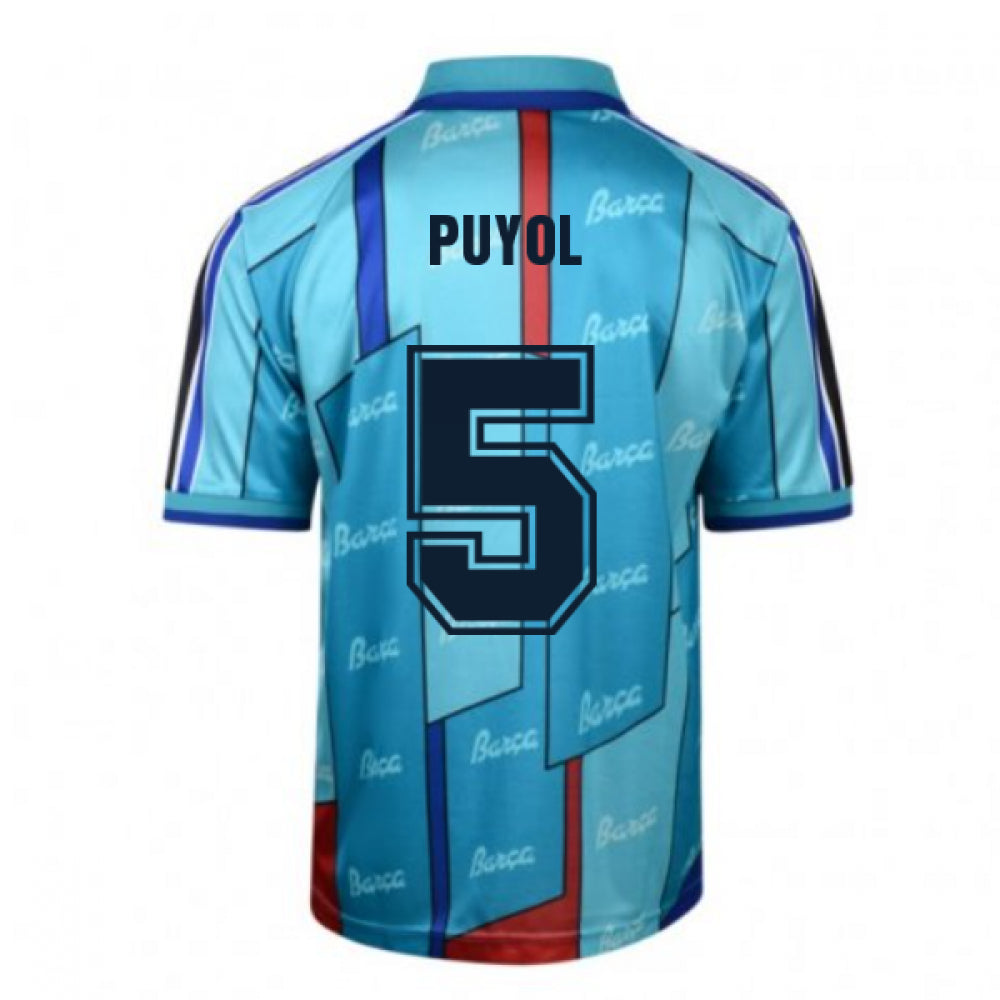 Score Draw Barcelona 1997 ECWC Final Retro Football Shirt (PUYOL 5)_0