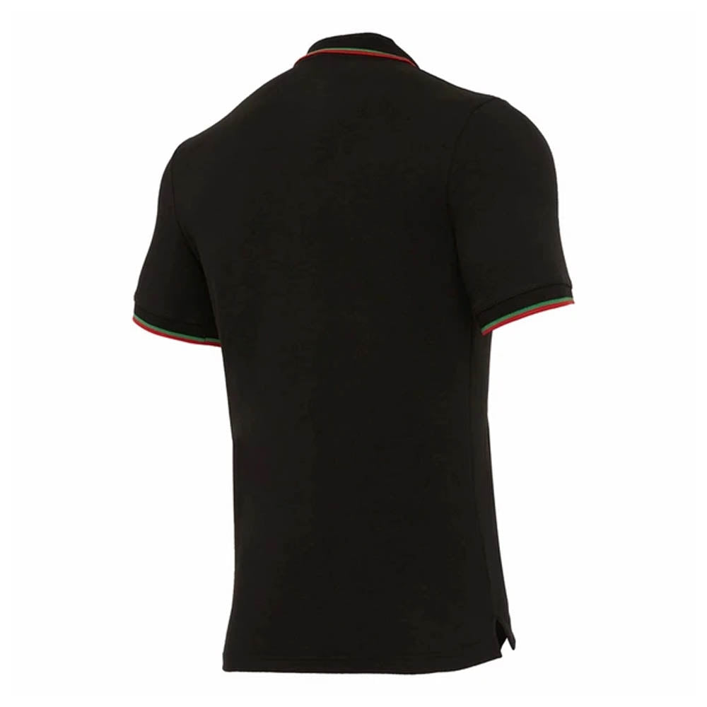 2020-2021 Wales Travel Cotton Piquet Polo Shirt (Black)_1