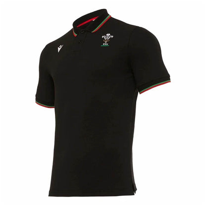 2020-2021 Wales Travel Cotton Piquet Polo Shirt (Black)_1