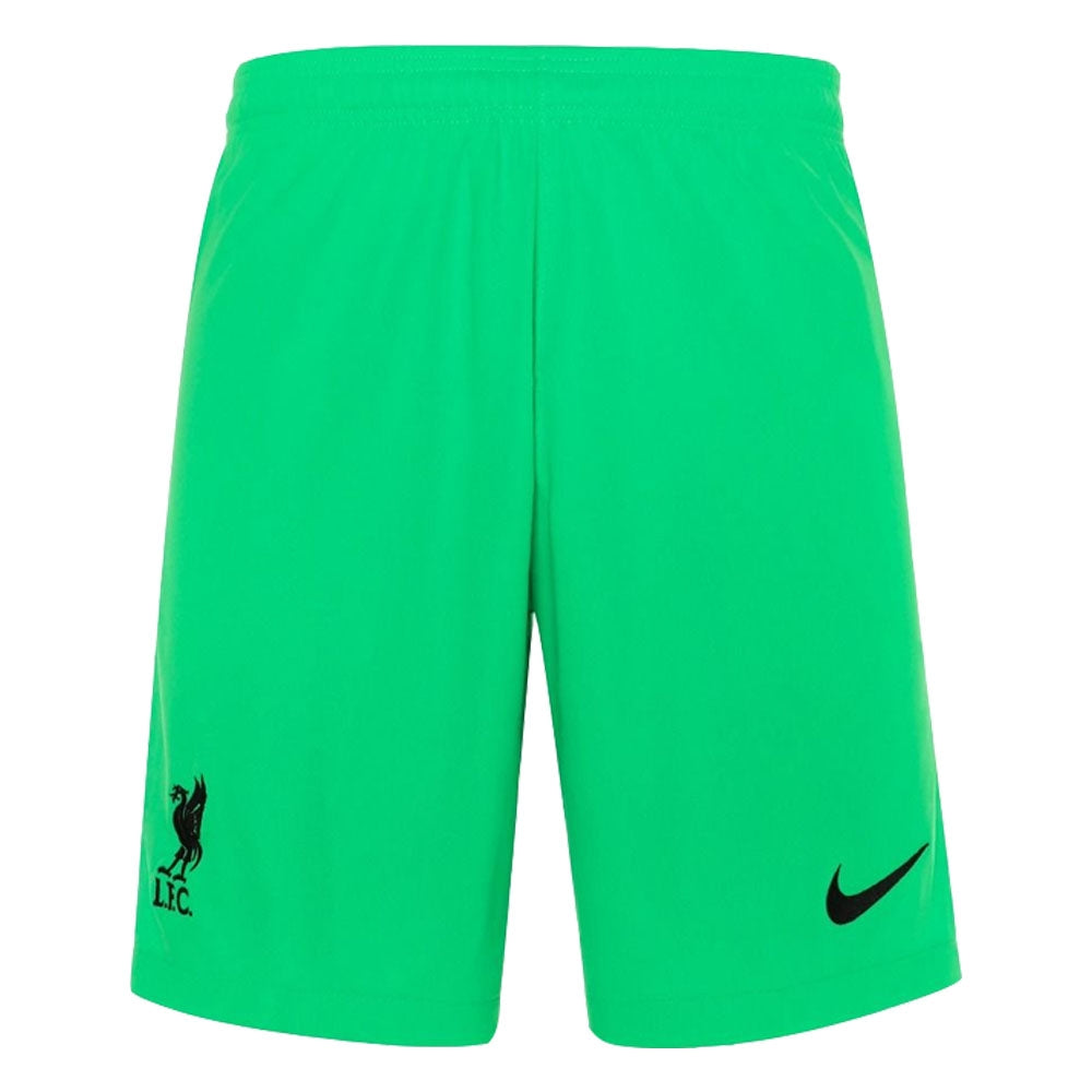 Liverpool 2021-2022 Home Goalkeeper Shorts (Green) - Kids_1