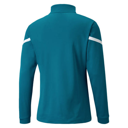 2021-2022 Man City Pre Match Half Zip Top (Ocean Depths) - Kids_1