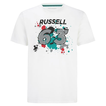 2022 Mercedes George Russell #63 T-Shirt (White)_1