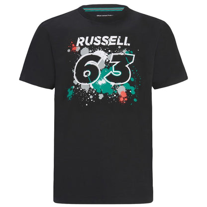 2022 Mercedes George Russell #63 T-Shirt (Black)_1