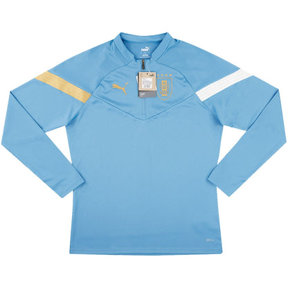 2022-2023 Uruguay Half Zip Training Top (Blue)_1