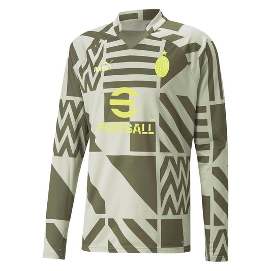 2022-2023 AC Milan Pre-Match Sweat (Green Moss)_1