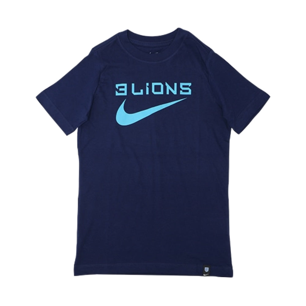 2022-2023 England Three Lions Tee (Navy) - Kids_1