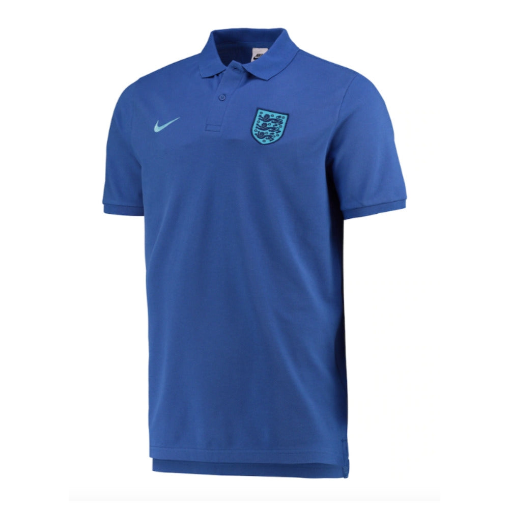 2022-2023 England Pique Polo Shirt (Blue)_1