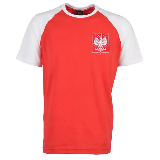 Poland Raglan Short Sleeve Tee (Red-White)_0