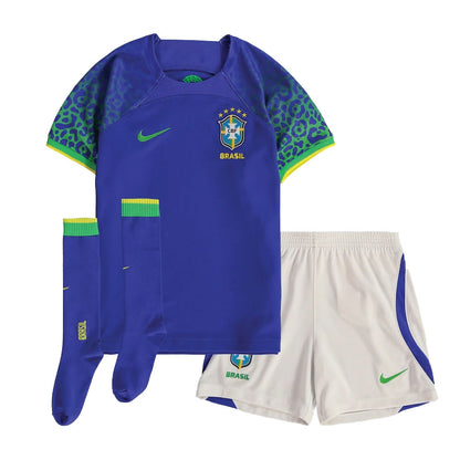 2022-2023 Brazil Away Little Boys Mini Kit_1