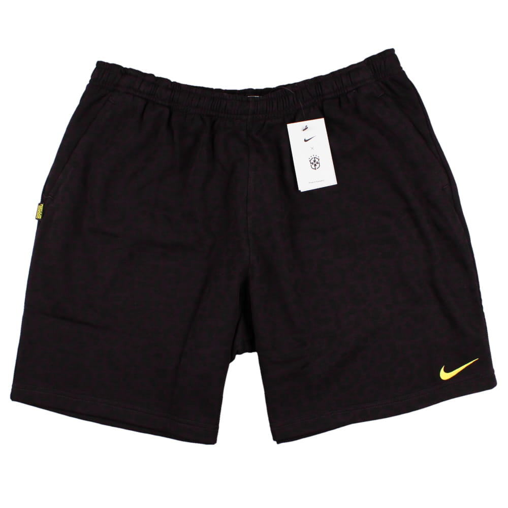 2022-2023 Brazil Fleece Graphic Football Shorts (Ash)_1