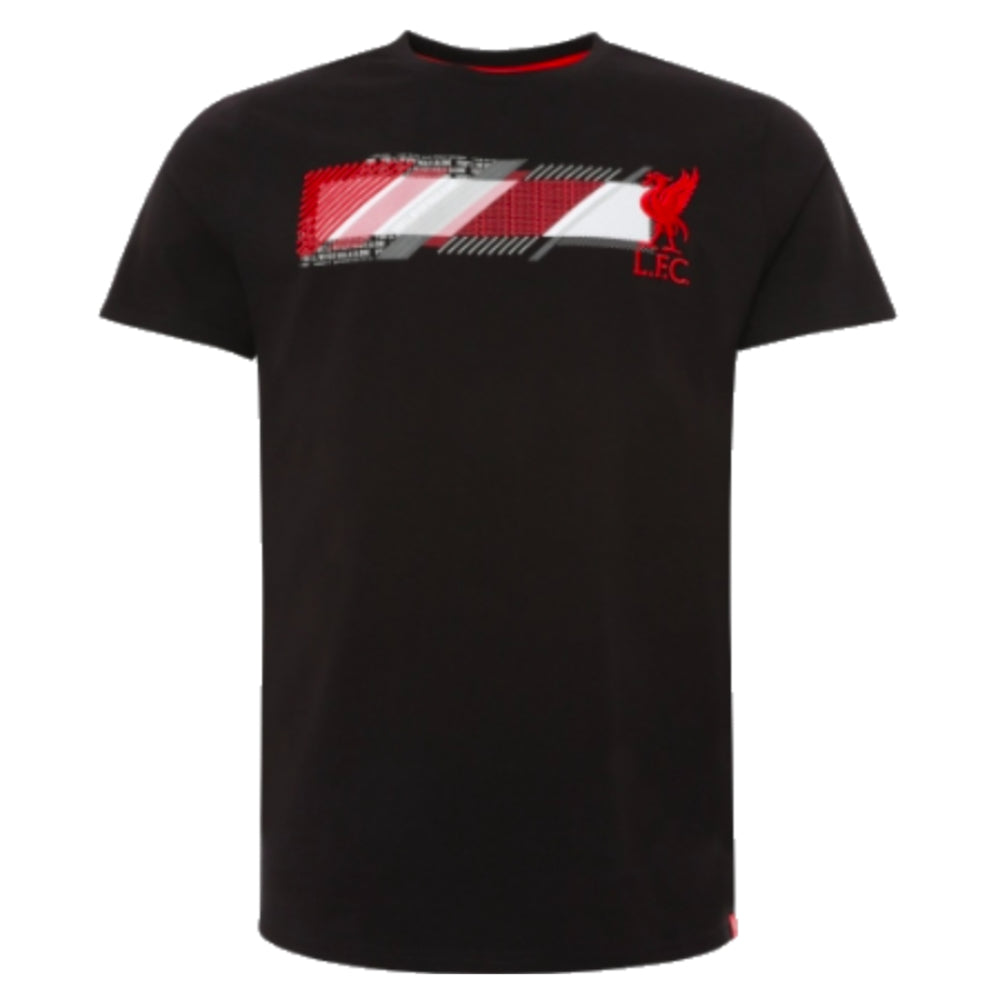 Liverpool Black Raised Embroidery Print Tee_1
