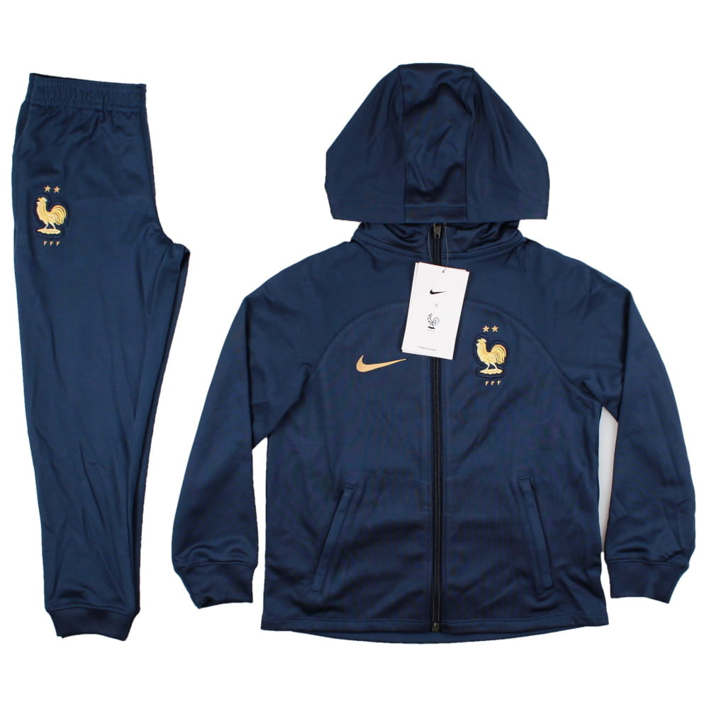 2022-2023 France Dri-Fit Hooded Football Tracksuit (Kids)_1