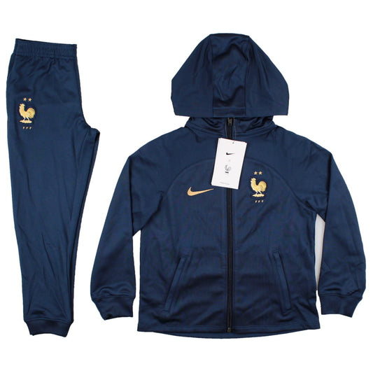 2022-2023 France Dri-Fit Hooded Football Tracksuit (Kids)_1