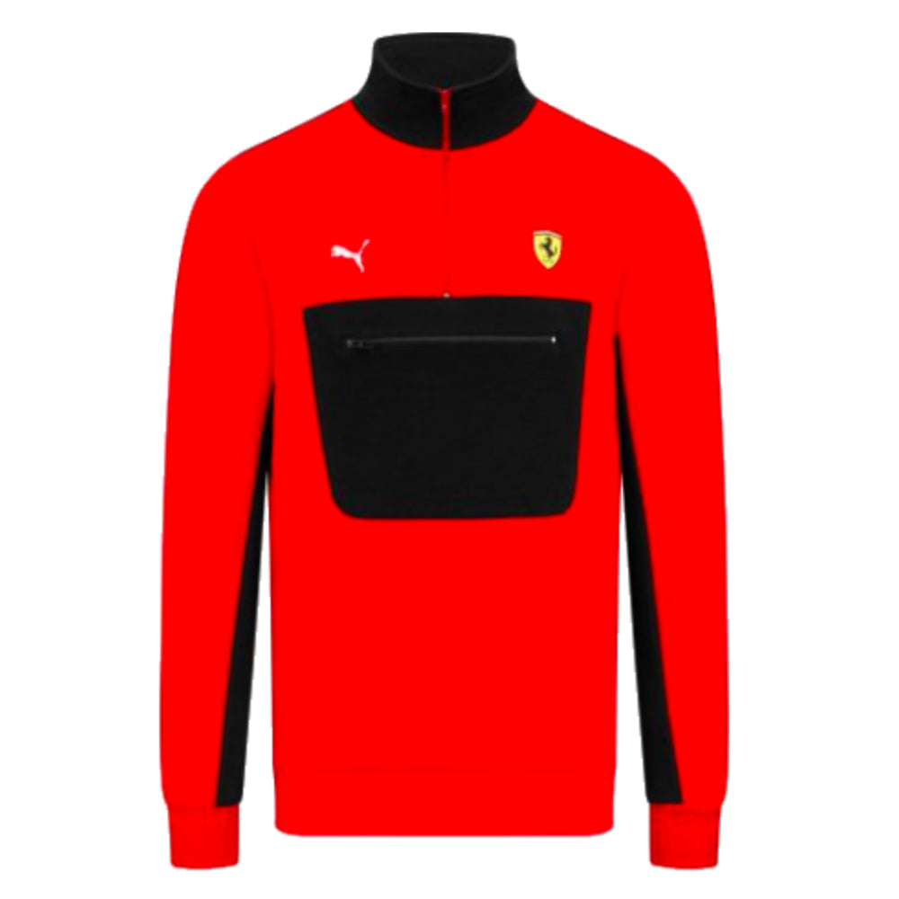 2023 Ferrari Fanwear Half Zip Sweat (Red)_1