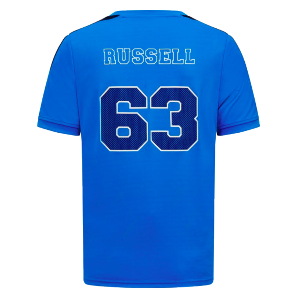 2023 Mercedes George Russell Sports Tee (Blue)_1