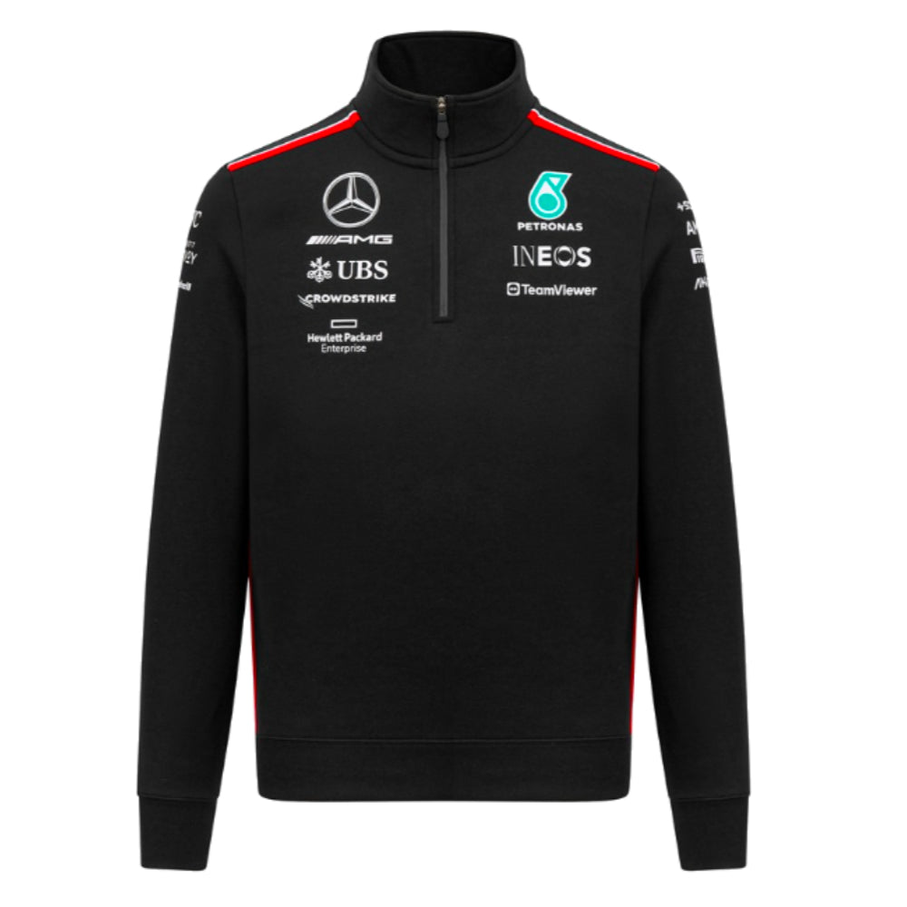2023 Mercedes Team Half Zip Sweat (Black)_1