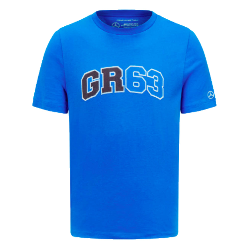 2023 Mercedes George Russell Logo Tee (Blue)_1
