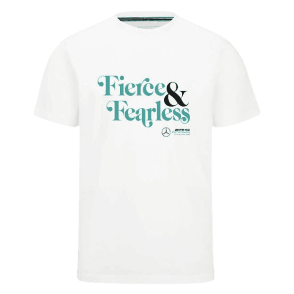 2023 Mercedes Fierce and Fearless Graphic T-Shirt (White)_1