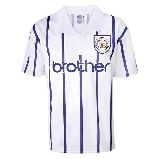 Manchester City 1993 Away Retro Football Shirt_0