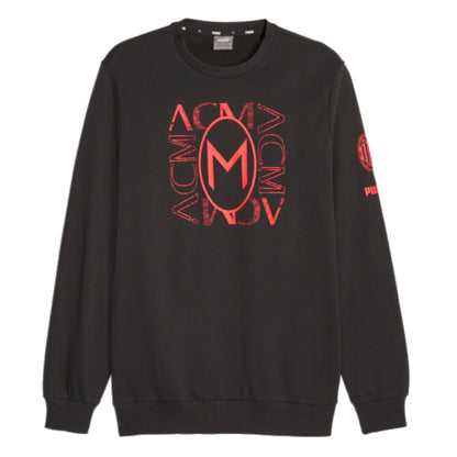 2023-2024 AC Milan FtblCore Graphic Crew Sweat (Black)_1