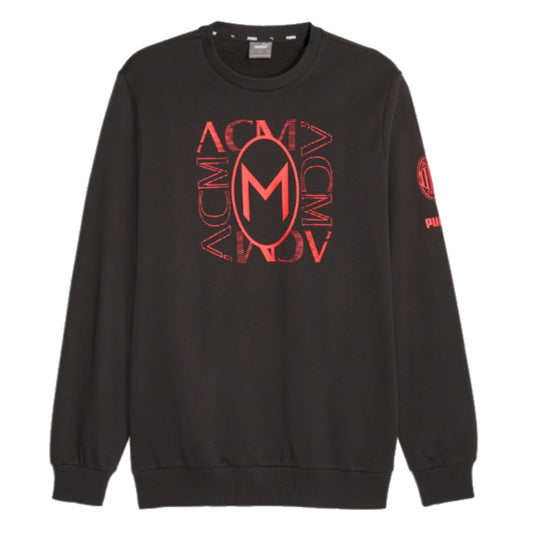 2023-2024 AC Milan FtblCore Graphic Crew Sweat (Black)_1