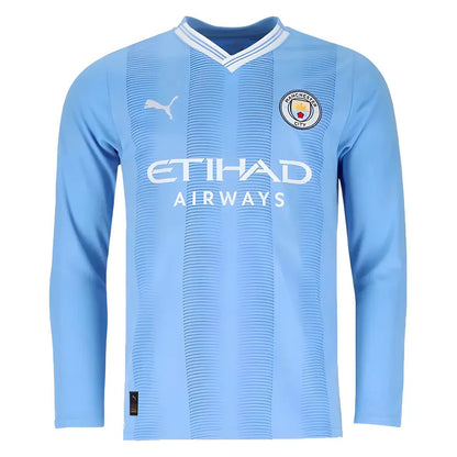 2023-2024 Man City Long Sleeve Home Shirt_1