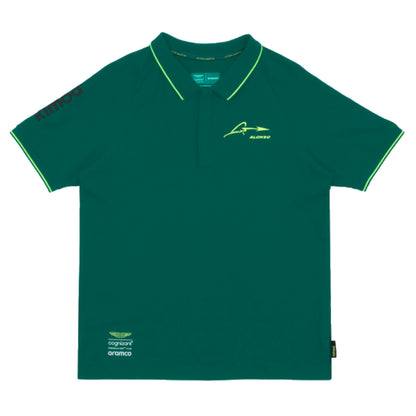 2023-2024 Aston Martin Lifestyle Alonso Polo Shirt (Green)_1