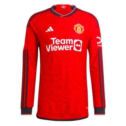 2023-2024 Man Utd Authentic Long Sleeve Home Shirt_1