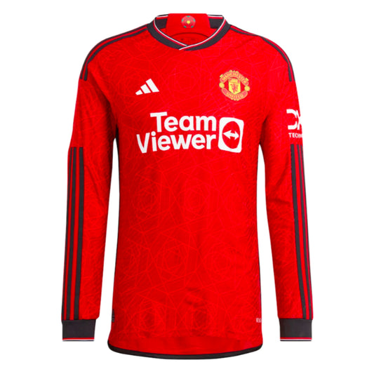 2023-2024 Man Utd Authentic Long Sleeve Home Shirt_1