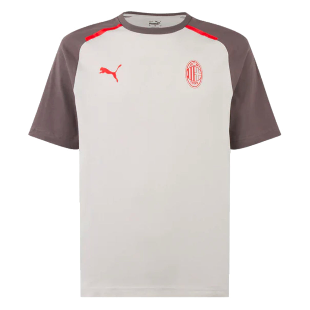 2023-2024 AC Milan Casuals Tee (Light Grey)_1