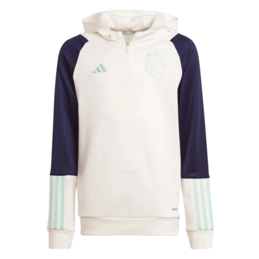 2023-2024 Ajax Hooded Track Top (White) - Kids_1