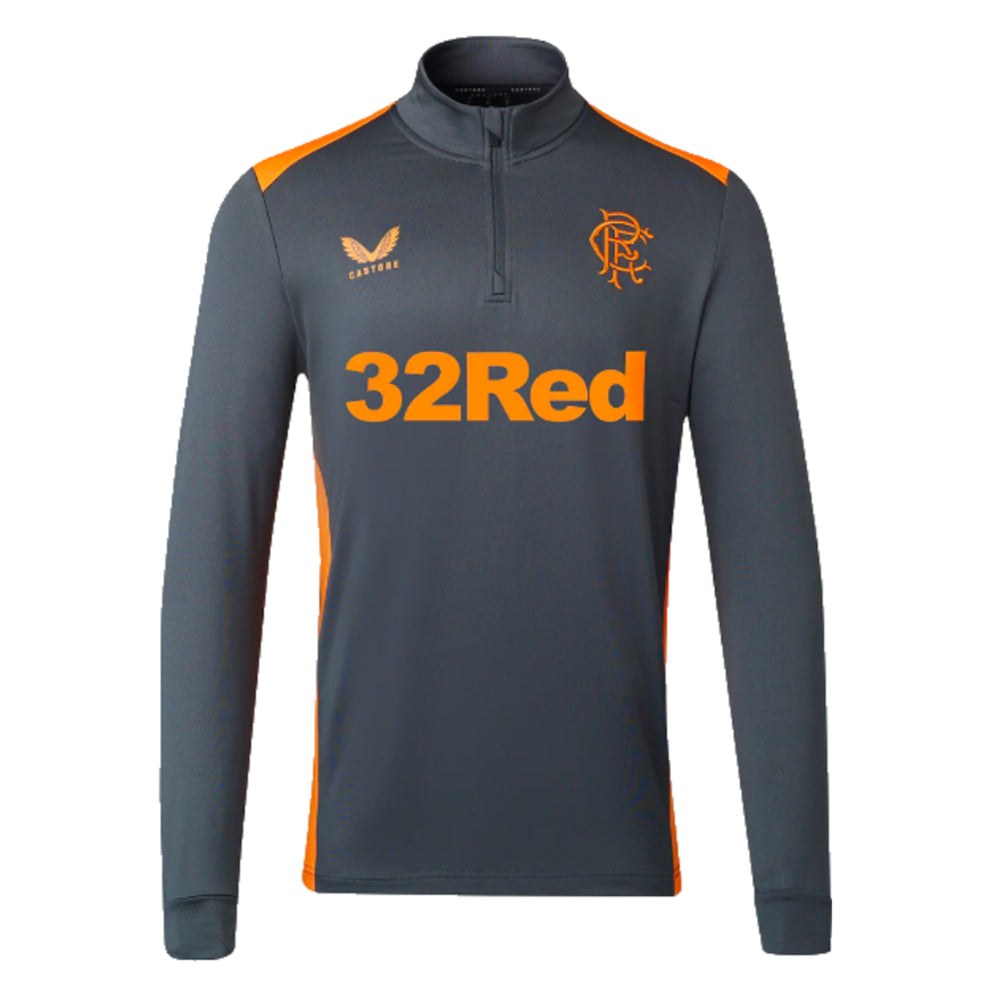 2023-2024 Rangers Coaches Training Half Zip Midlayer (Ebony)_1