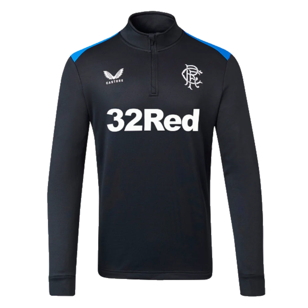 2023-2024 Rangers Training Fleece Half Zip Midlayer (Black)_1