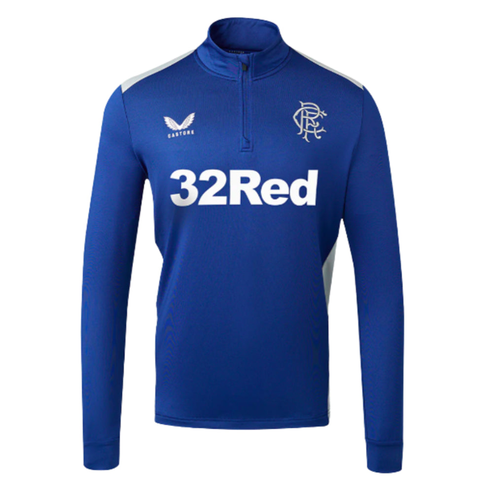 2023-2024 Rangers Coaches Matchday Half Zip Midlayer (Blue)_1